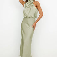 Violet Drape Maxi Dress