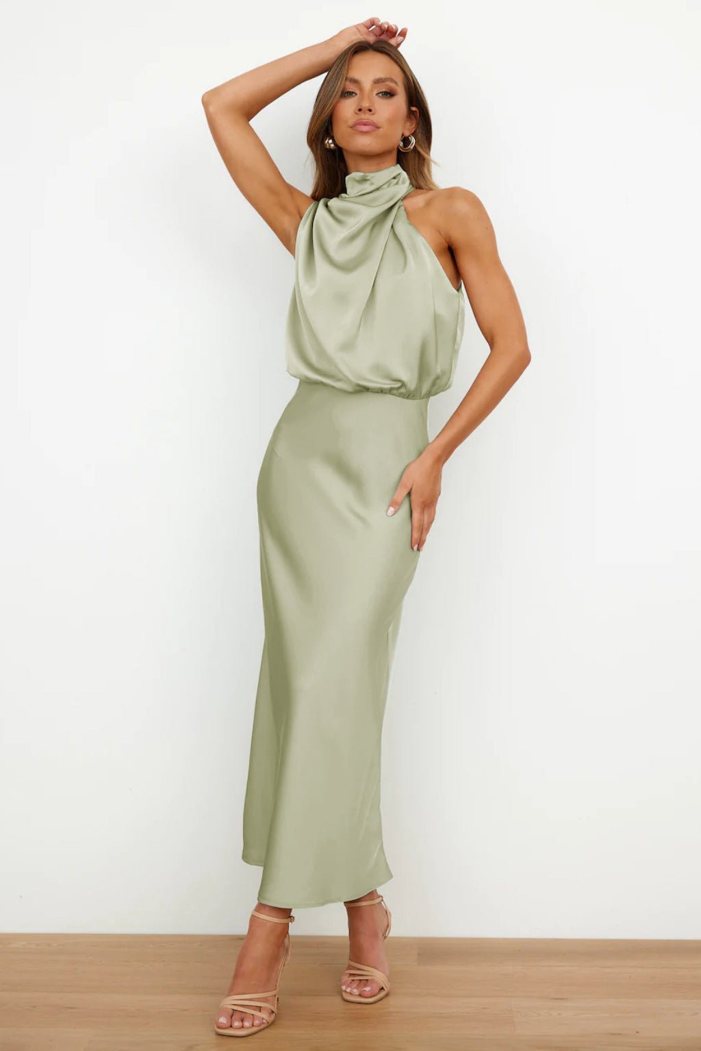 Violet Drape Maxi Dress