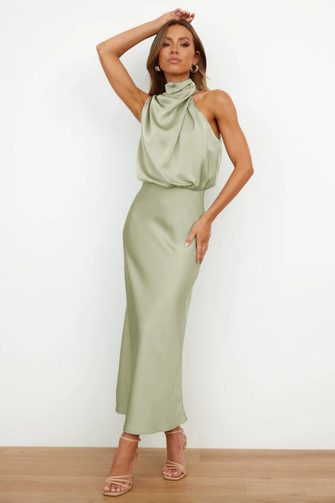 Violet Drape Maxi Dress