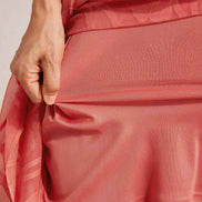 Floral Chiffon Evening Gown – Asymmetrical Hem