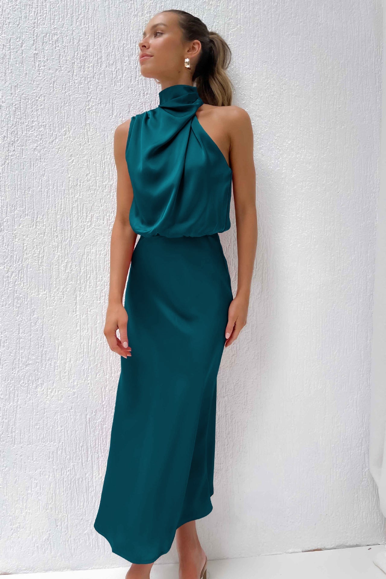 Violet Drape Maxi Dress