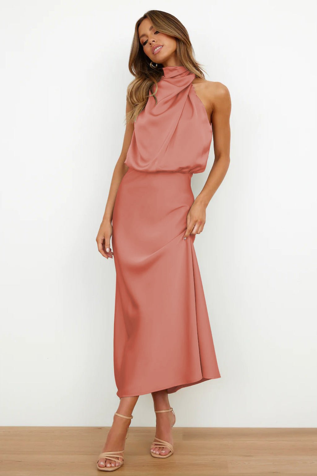 Violet Drape Maxi Dress