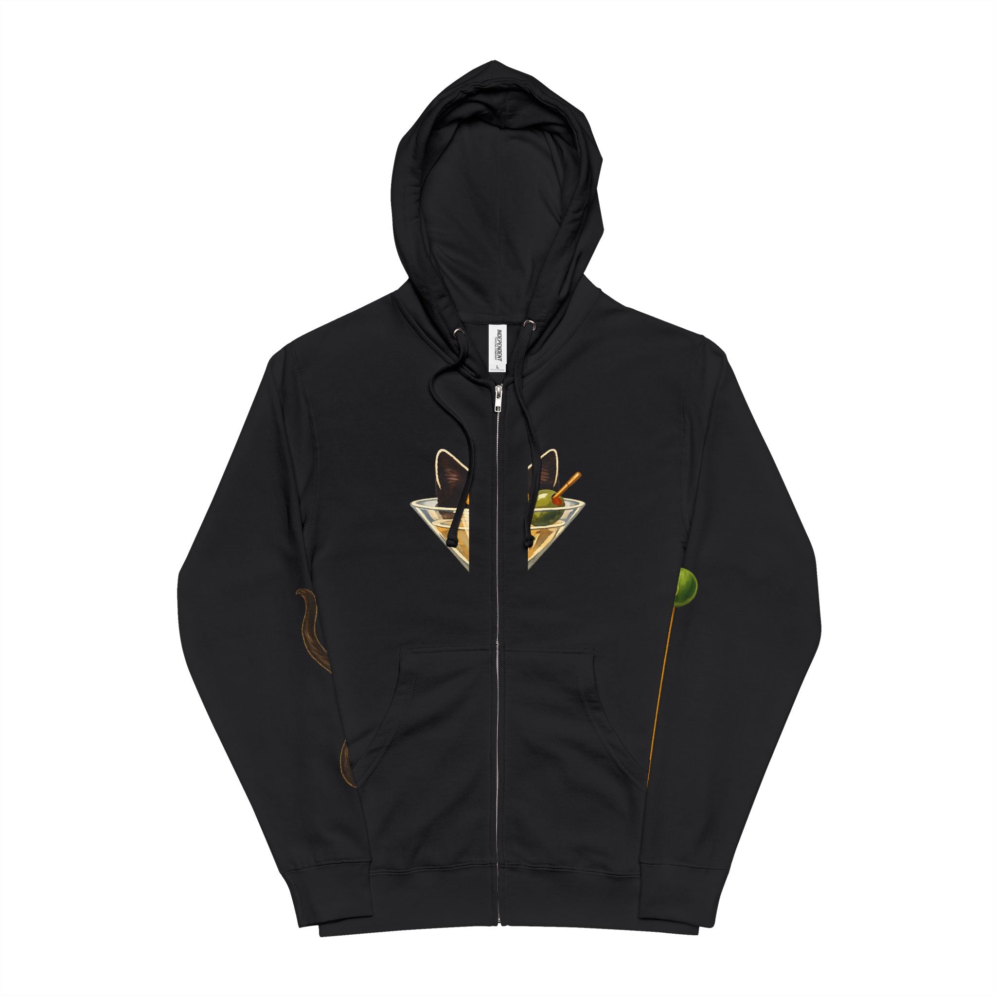 The Martini Cat Zip Hoodie