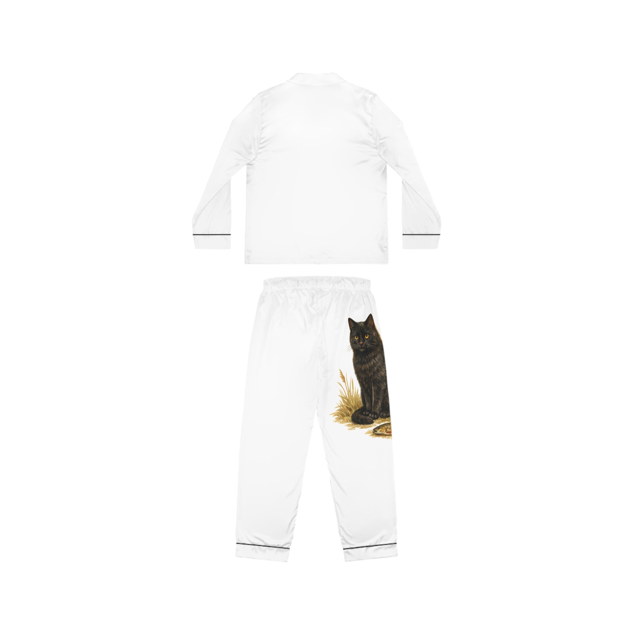 The Angler Cat — Women's Satin Pajama Set
