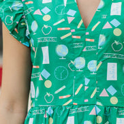 Created Beauty Green Toile Midi Dress