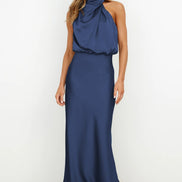 Violet Drape Maxi Dress