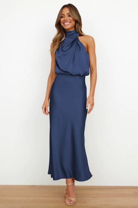 Violet Drape Maxi Dress