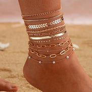 11 PCS Boho Ankle Bracelet