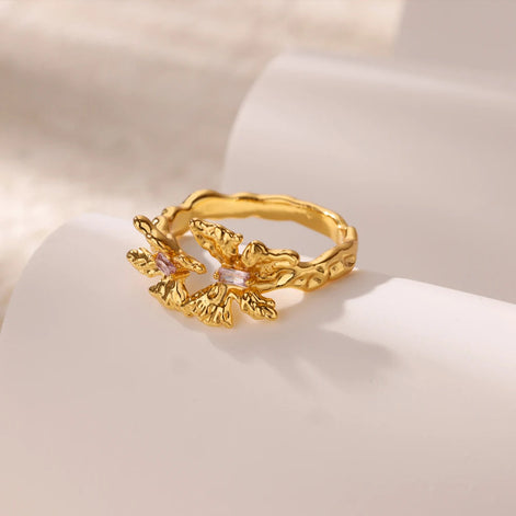 Double Butterfly Ring