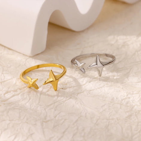 Cute Open Star Ring