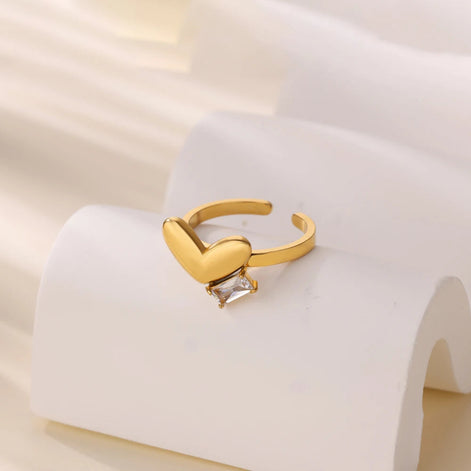 Crystal Heart Ring