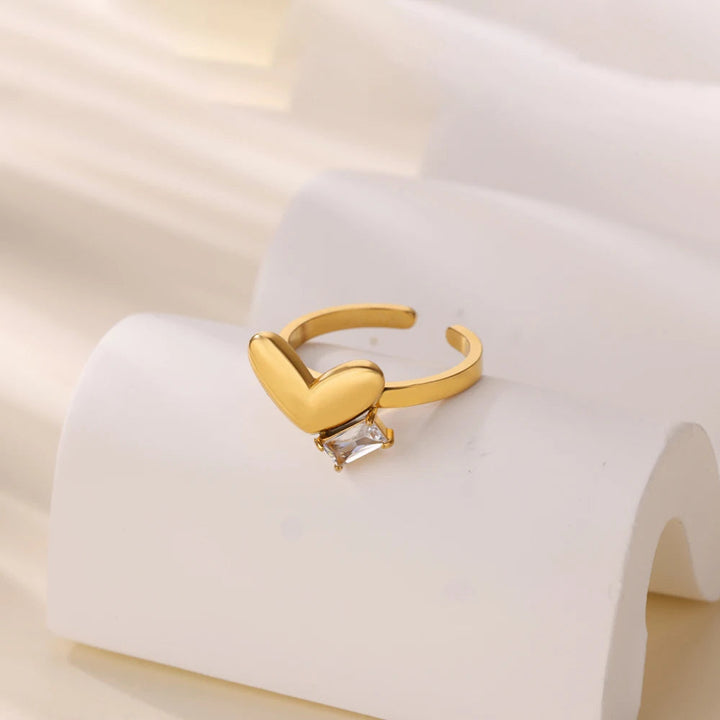 Crystal Heart Ring