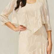 Floral Chiffon Evening Gown – Asymmetrical Hem
