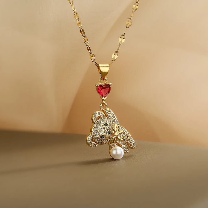 Bear Heart Necklace