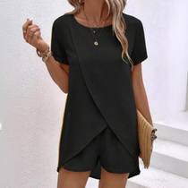 Amalia summer co-ord set, wrap top and shorts