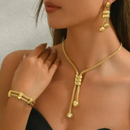 3 PCS Textured Drop Jewelry Set