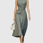 Clarimond Elegant Round Neck Dress