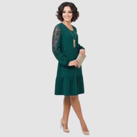 Lowri Quinn Lace Sleeve Midi Dress