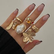 6 PCS Baroque Pearl Ring