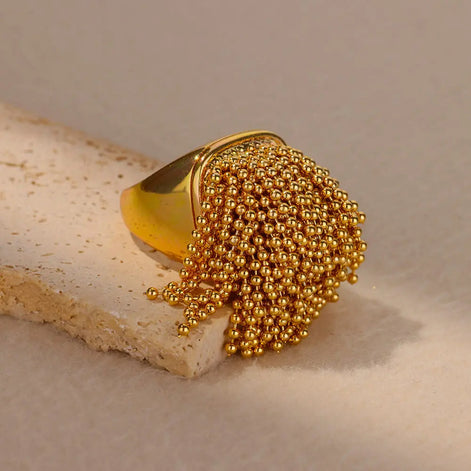 Adjustable Beaded Ring