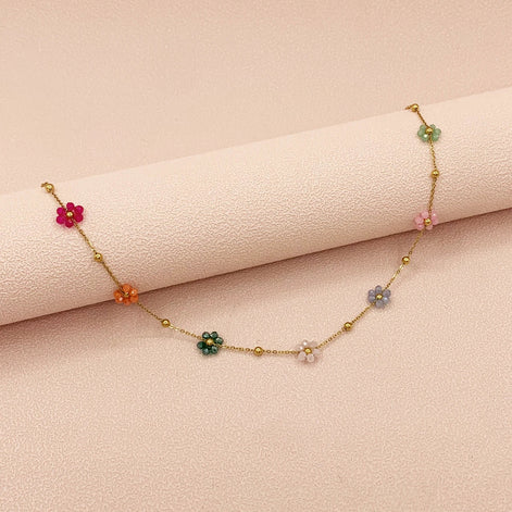 Boho Flower Necklace