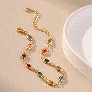 Colorful Oval Beads Bracelet