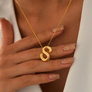 Chunky Initial Letter Necklace