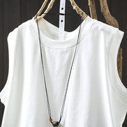 Relaxed Cotton O-Neck Summer Tee