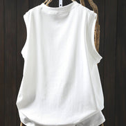 Relaxed Cotton O-Neck Summer Tee