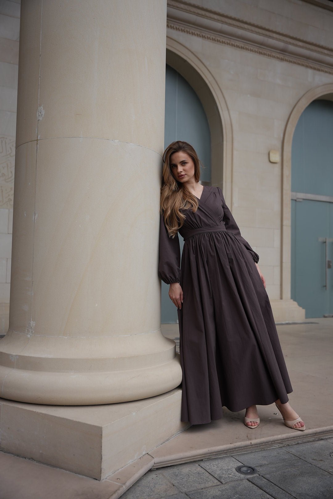 After Glow Cotton Wrap Dress