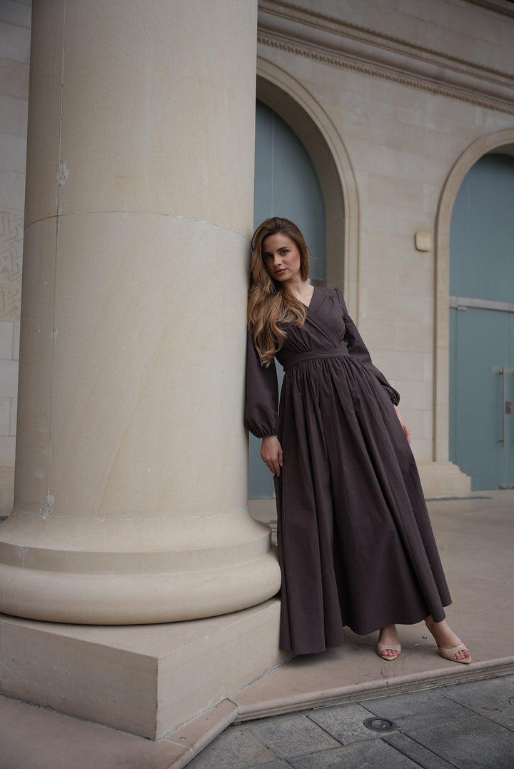 After Glow Cotton Wrap Dress