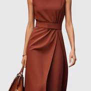 Clarimond Elegant Round Neck Dress