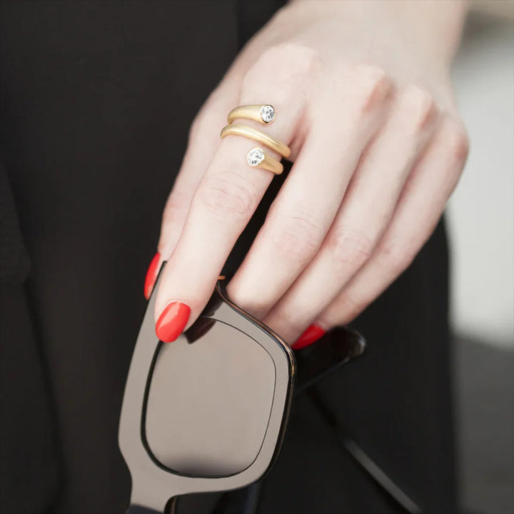 Asymmetrical Zirconia Ring