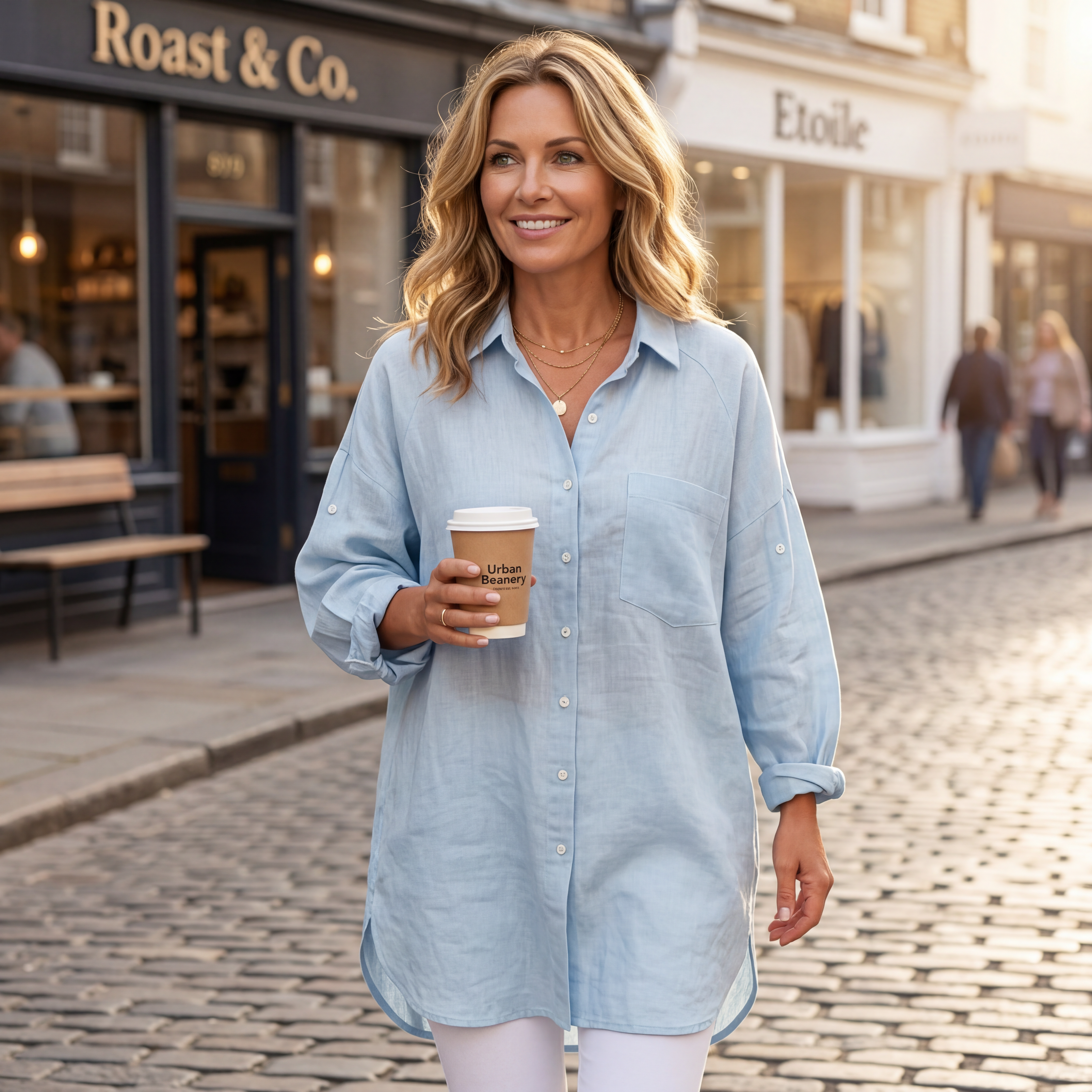 Oversized 100% Cotton Linen Shirt