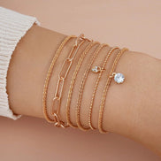 6 PCS Chunky Chain Link Bracelet Set