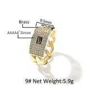 14K Gold Cuban Link Ring