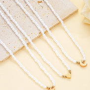 3 PCS Layered Pearl & Charm Necklace Set