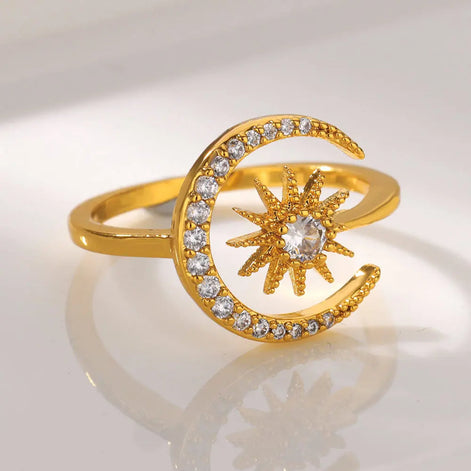 Dainty Moon Ring