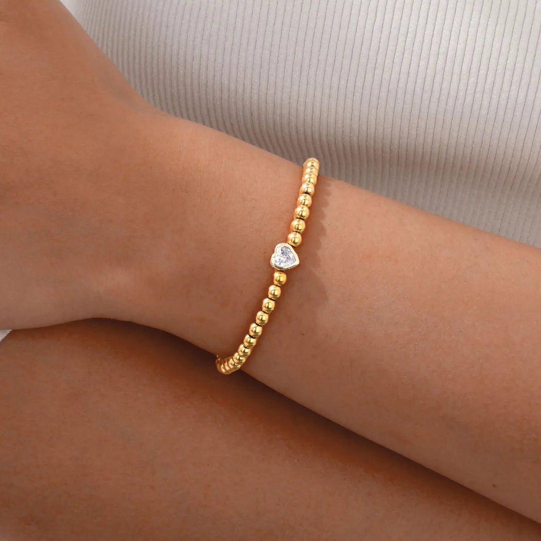 Beaded Heart Bracelet