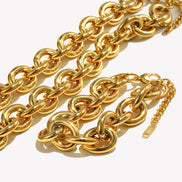 Chunky Cross Chain Choker & Bracelet Set