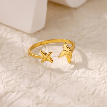 Cute Open Star Ring