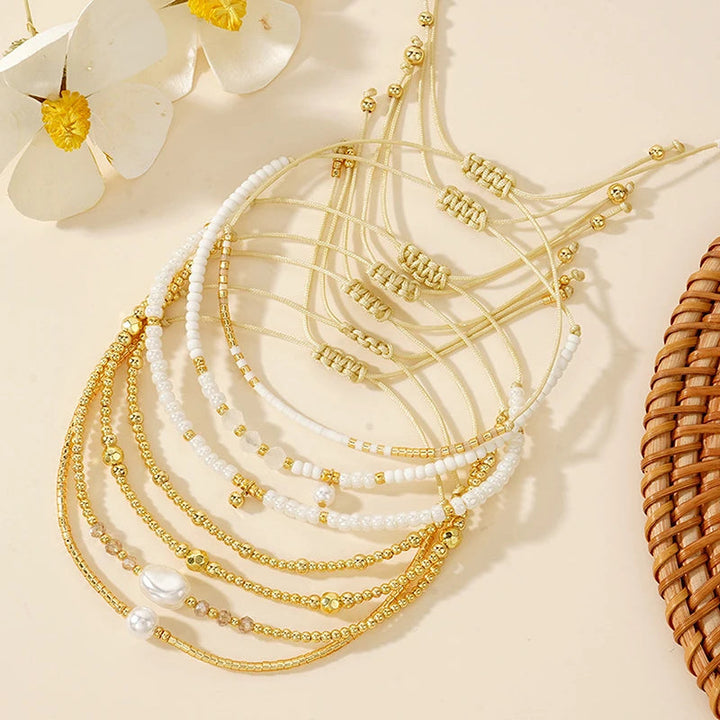 7 PCS Beaded Bracelet Set