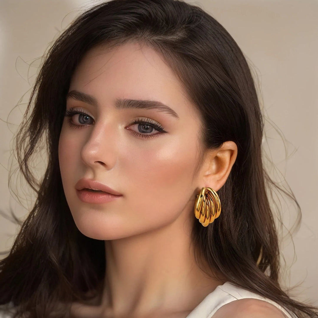 Distorted Hoop Earrings