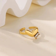Crystal Heart Ring