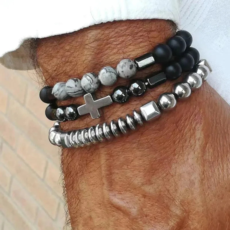 Beaded Cross Bracelet