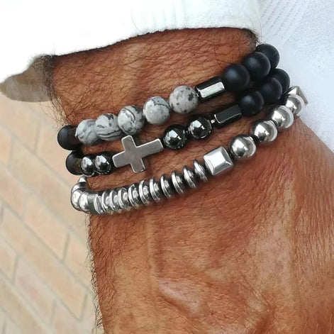 Beaded Cross Bracelet