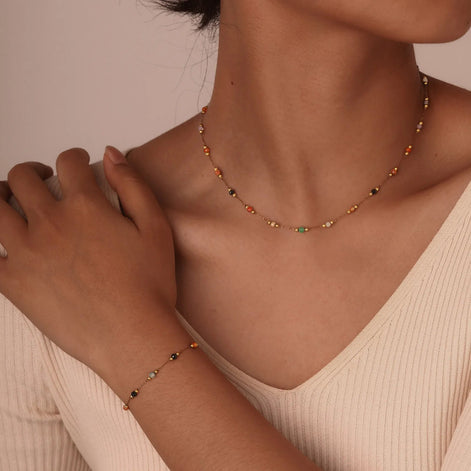Colorful Beaded Jewelry Set