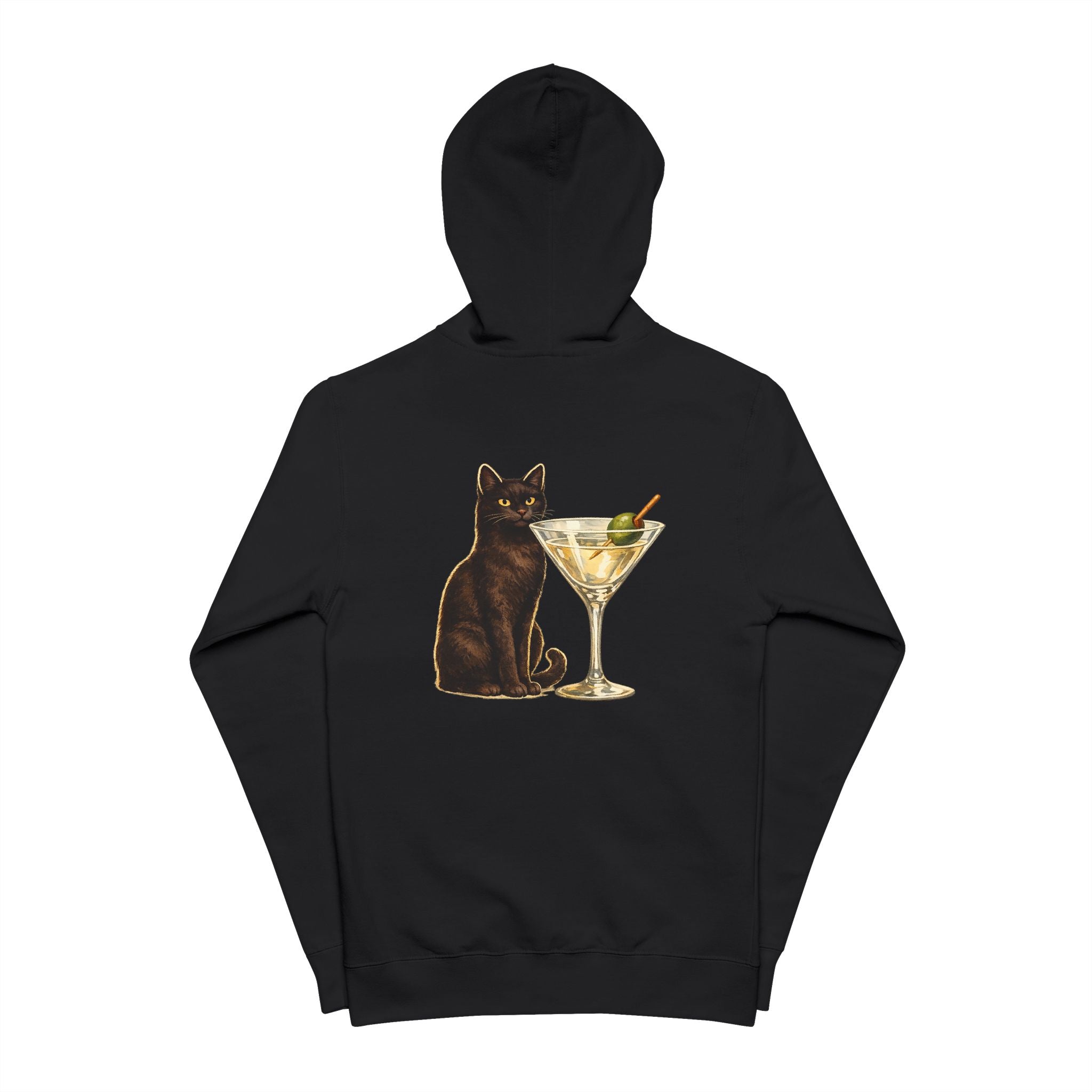 The Martini Cat Zip Hoodie