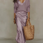 Solène Slip Dress & Knit Set