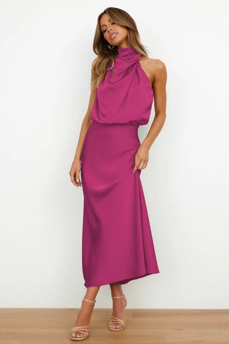 Violet Drape Maxi Dress
